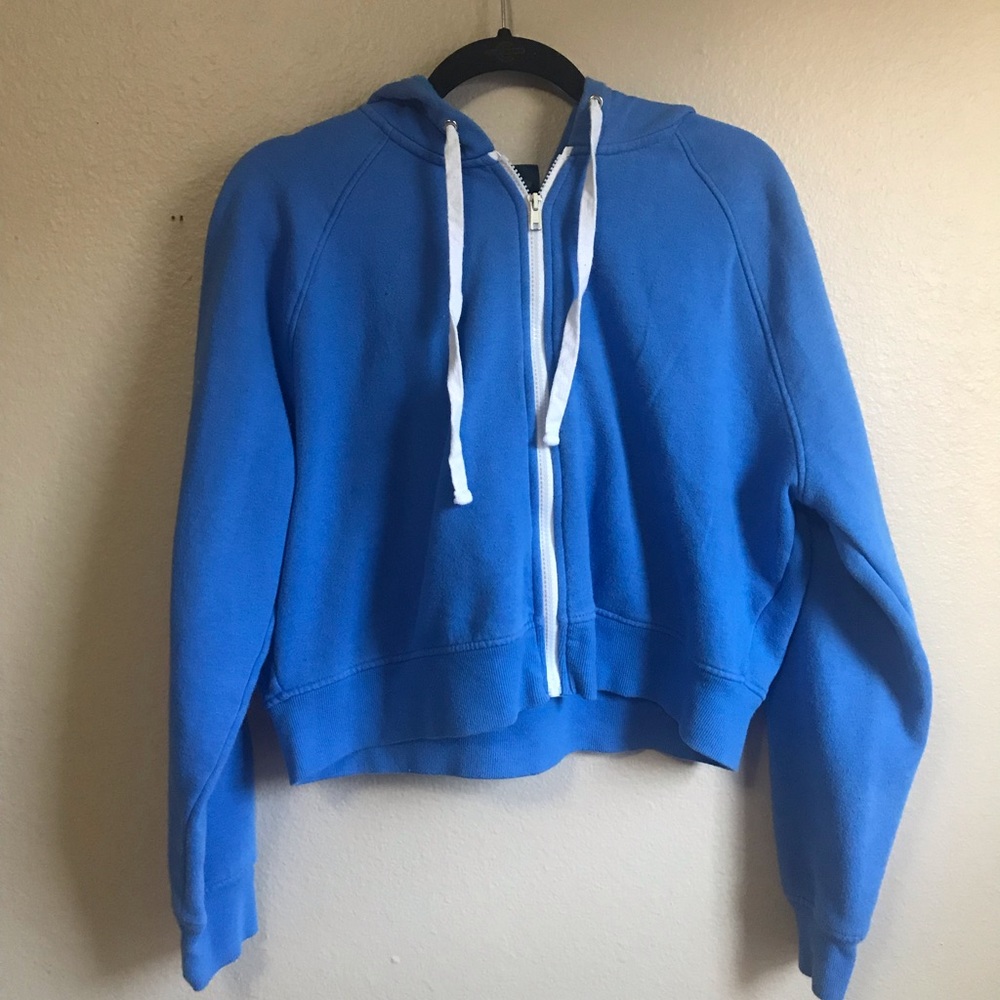 Blue cropped jacket